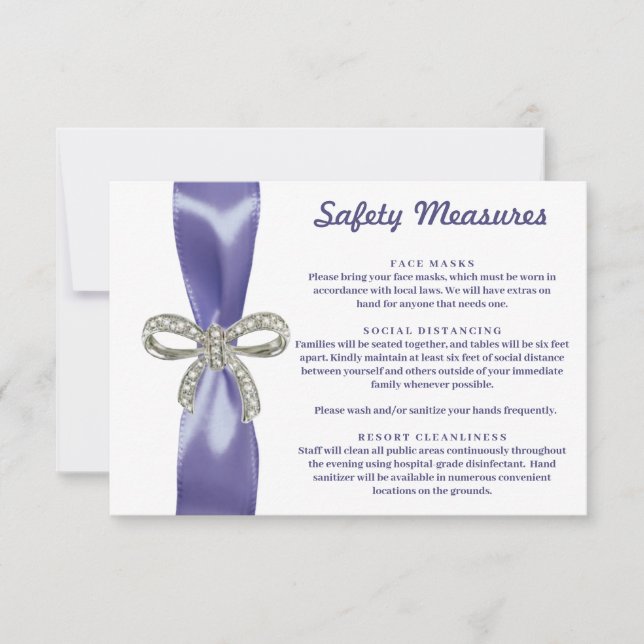 Convites Invólucro das medidas de segurança para Arcos de D (Frente)