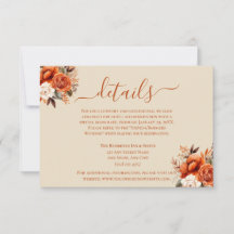 Invólucro de Detalhes Florais de Laranja Queimado 