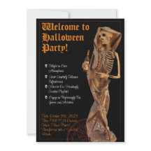 Inwitação de Vinho e Morte no Halloween