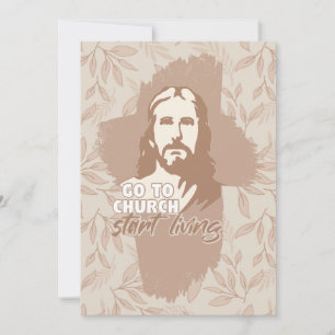 Convites Ir Para A Igreja..! Jesus Cristo. Christian Preach
