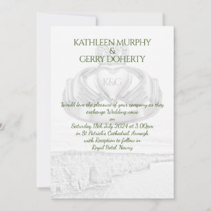 Convites Irlanda Cliffs of Moher & Irish Claddagh Ring Invi