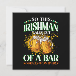 Convites Irlandês Bebendo Cerveja Dia de São Patrício