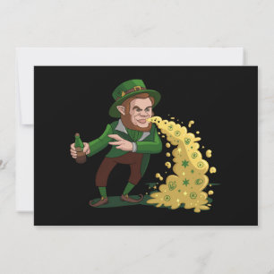 Convites Irlandês Leprechaun Tossing Lucky Cookies Engraçad