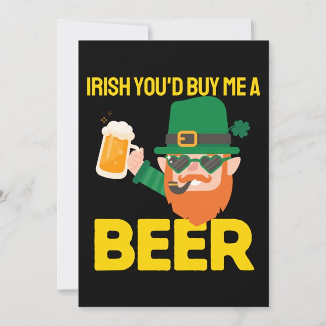 Convites Irlandês Você me Comprar uma Rua de cerveja. Dia d (Frente)