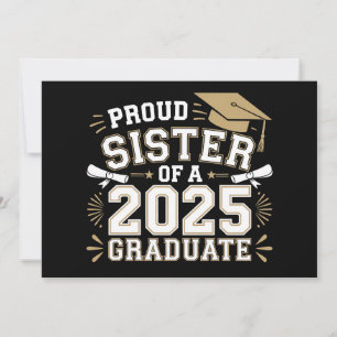 Convites Irmã Orgulhosa De Uma Família De Graduado Da Turma