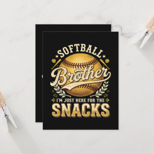 Convites Irmão de Softball Divertido Lanches Esportes