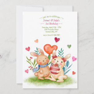 Convites Irmãos Coelhinhos