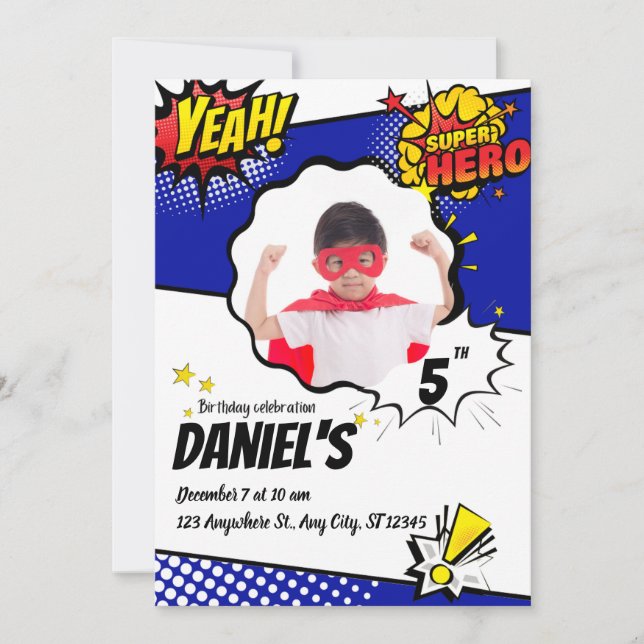 Convites Irmãos do Partido Extravaganza do Super Aniversári (Frente)