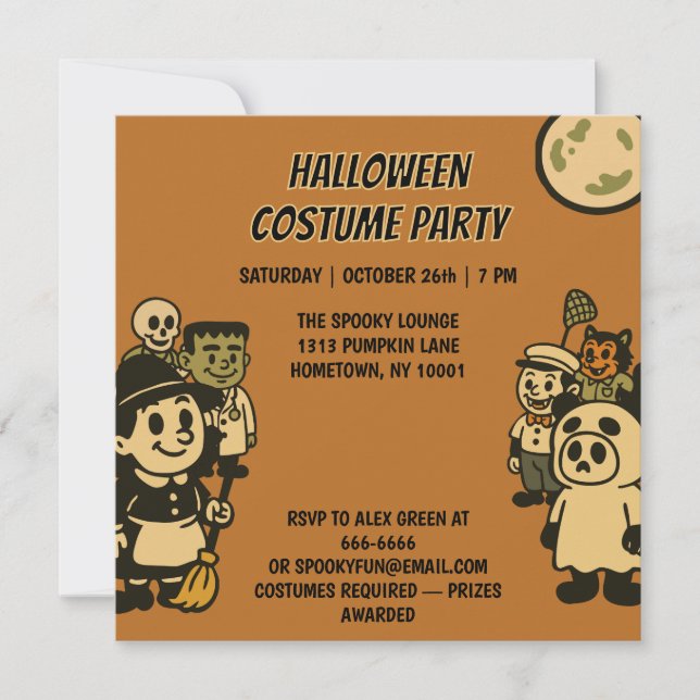 Convites Ironic Monster Halloween Costume Party (Frente)