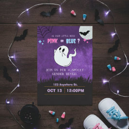 Convites is our boo pink or blue? gender reveal invitation