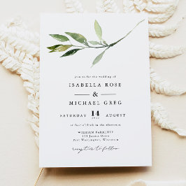 Convites ISABELLA Clássico Casamento Minimalista Elegante c
