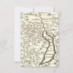 Convites Israel Antique Mapa Benjamin Bar Mitzvah Obrigado