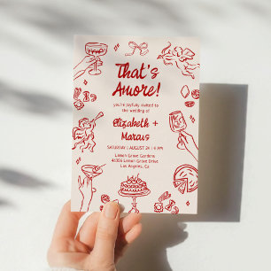 Convites Isso é Amor! Casamento Vermelho Italiano
