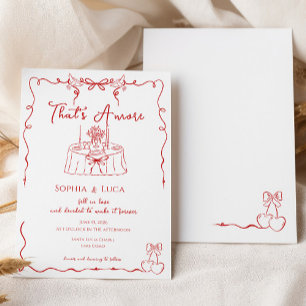 Convites Isso é Amore Italiano Caprichoso Casamento desenha