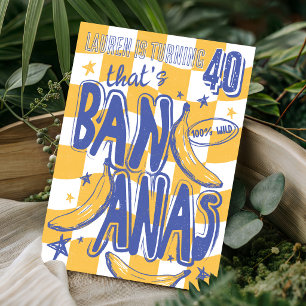 Convites ISSO É BANANA Piada Tendência Moderna Aniversário 