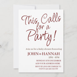 Convites Isso Requer um Chá de fraldas Engraçado do Partido