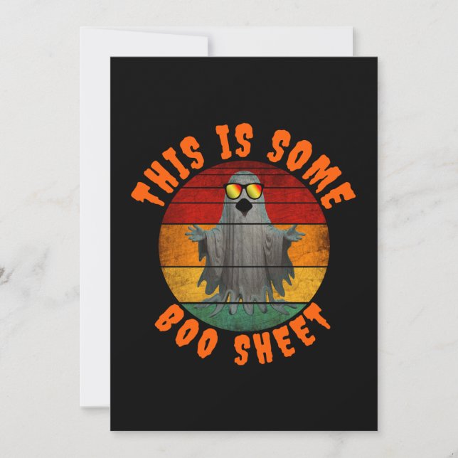 Convites Isto é alguma folha de boo engraçado fantasma vint (Frente)