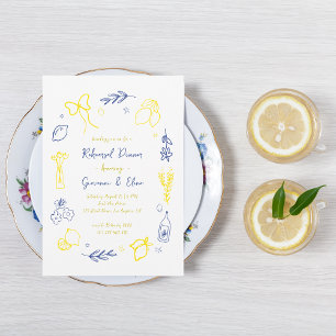 Convites Isto Mais Uma Mão Desenhou Janto De Ensaio Italian