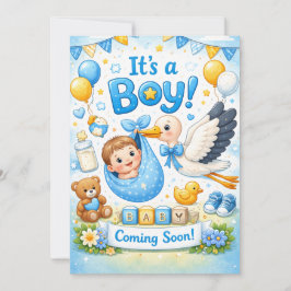Convites It’s a Boy Design – Baby Announcement 