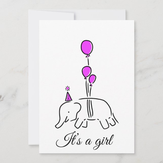 Convites It’s a girl (Frente)