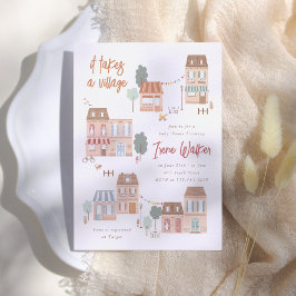 Convites It Takes A Village Gender Neutral Baby Shower