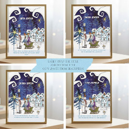 Convites It Takes a Village Universal Sign Blue TEMPLATE