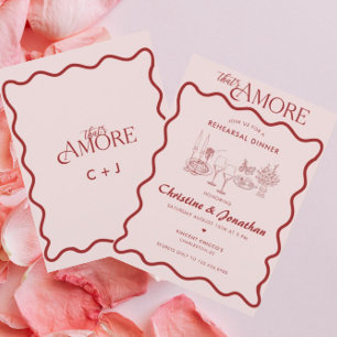 Convites Itália Comida italiana Janto de ensaio