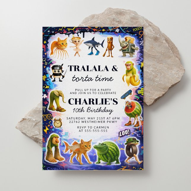 Convites Italian Brainrot Birthday (Criador carregado)