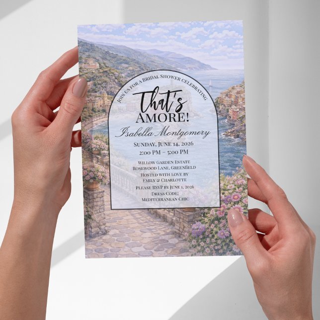 Convites Italian Cinque Terre That’s Amore Bridal Shower (Italian Cinque Terre That’s Amore Bridal Shower Invitations
)