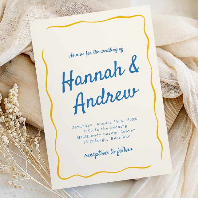 Convites Italian Hand Written Stripes Wedding (Criador carregado)