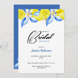 Convites Italian Lemon Floral Bridal Shower invite
