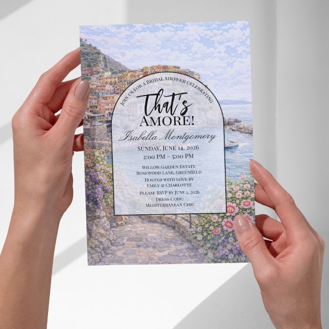 Convites Italian Manarola That’s Amore Bridal Shower (Italian Manarola That’s Amore Bridal Shower Invitations
)