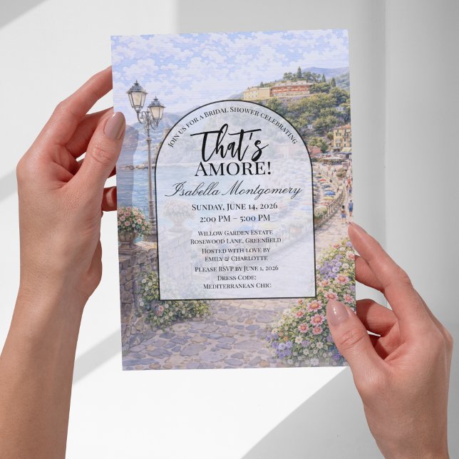 Convites Italian Monterosso al Mare That’s Amore (Italian Monterosso al Mare That’s Amore Invitations
)