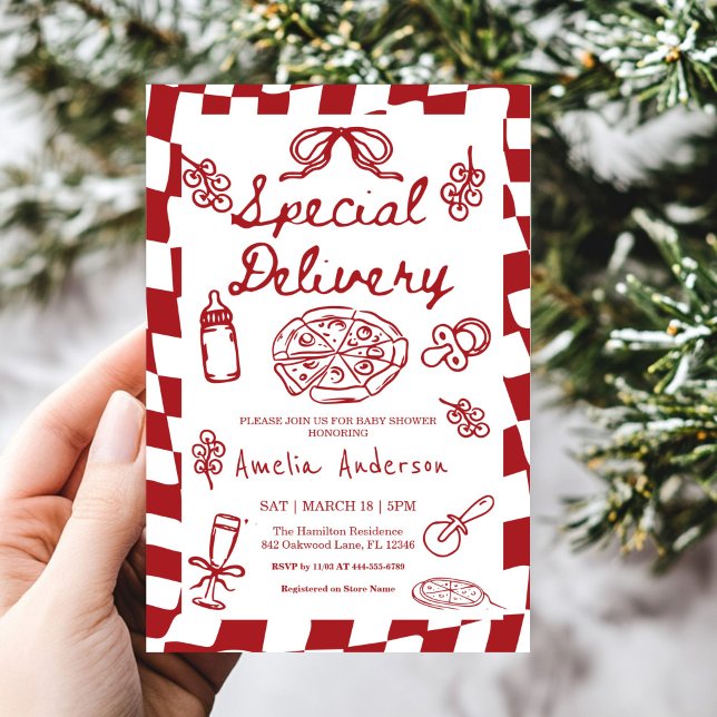 Convites Italian Special Delivery Whimsical Baby Shower (Criador carregado)