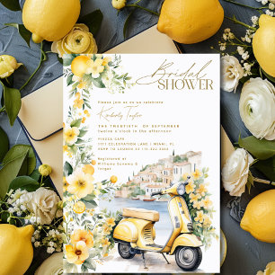 Convites Italiano Itália Positano Amalfi Vespa Chá de Noiva