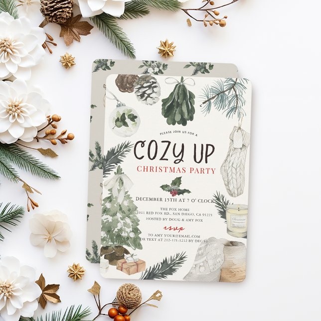 Convites Itens de Férias Aconchegantes e Confortáveis Festa (Criador carregado)