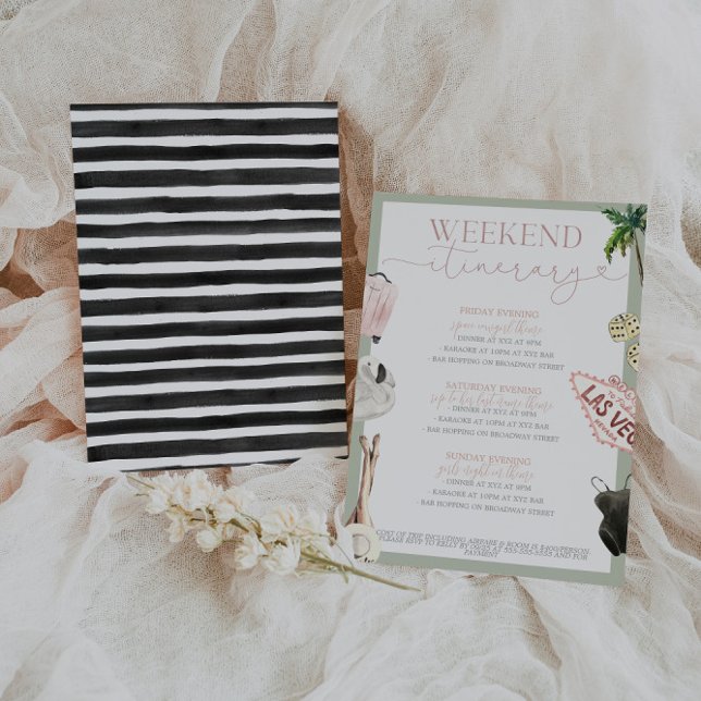 Convites Itinerário da Bachelorette de Las Vegas (Criador carregado)