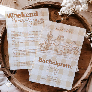 Convites Itinerário da Trip de Sedona Bachelorette