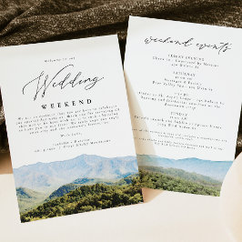 Convites Itinerário de Boas-Vindas de Casamento das GRANDES