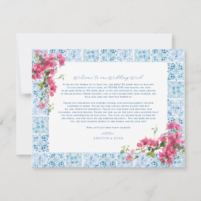 Convites Itinerário de Boas-vindas do Final de Semana de Ca (Verso)