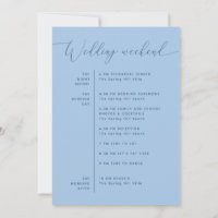 Itinerário de Casamento Azul Pastel Celeste | Cron