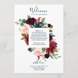 Convites Itinerário de Casamento Carta de Boas-Vindas do Ho