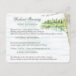 Convites Itinerário de Casamento no Lago