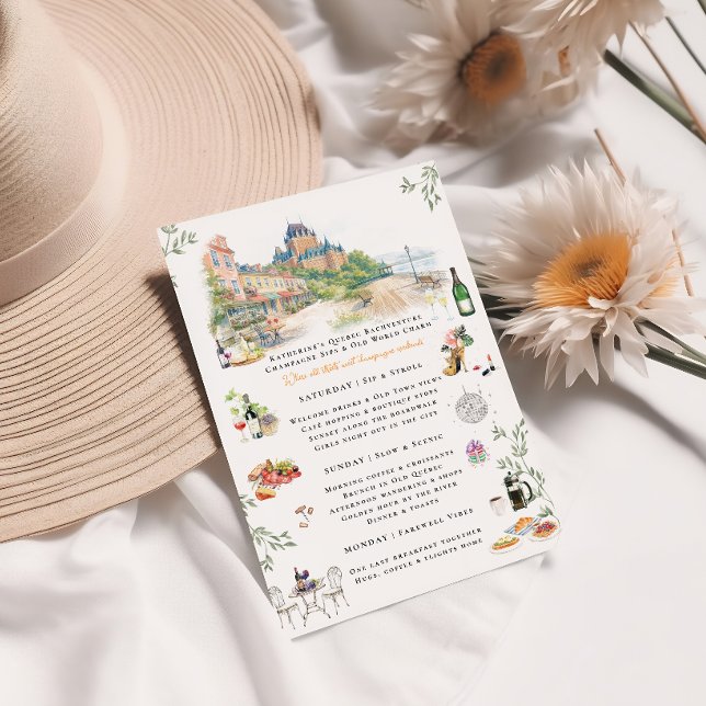 Convites Itinerário de Despedida de Solteira na Cidade de Q (Criador carregado)