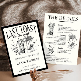 Convites Itinerário de despedida de solteira na costa