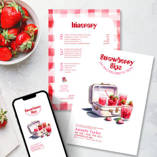 Convites Itinerário de Festa de Despedida de Solteira com M