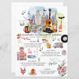 Convites Itinerário de Fim de Semana Bachelorette | Austin,