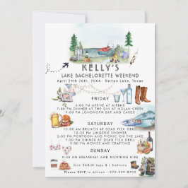 Convites Itinerário de Fim de Semana Bachelorette | Campo d