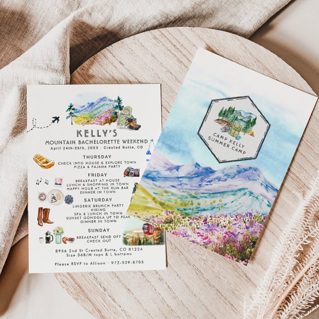 Convites Itinerário de Fim de Semana Bachelorette | Campo d (Criador carregado)