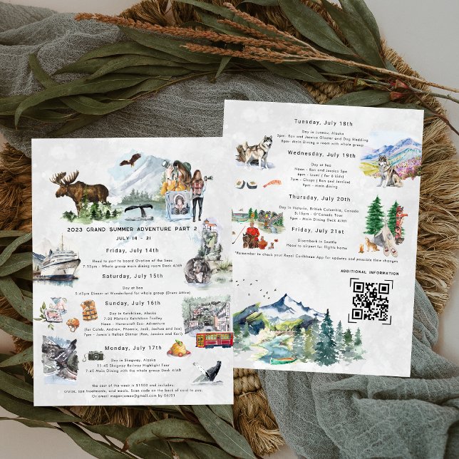 Convites Itinerário de Fim de Semana Bachelorette | Cruzeir (Criador carregado)